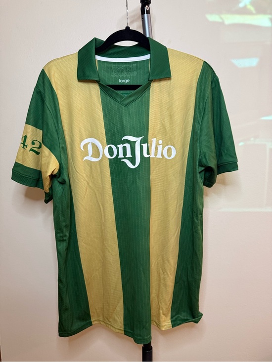 Football Boutique Other - FIFA Don Julio Mens Green & Gold Striped Soccer Shirt jersey